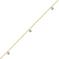 14K Gold Evil Eye Anklet